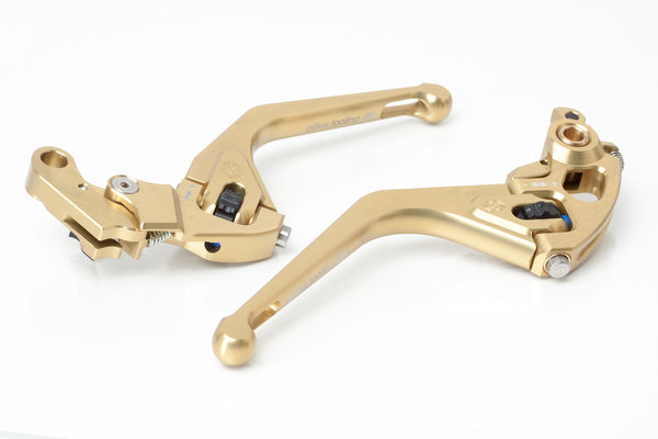 Gilles x-treme lever set (Brems- u. Kupplungshebel - gerade) in gold für Suzuki GSX-R 1000