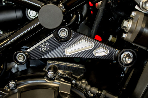 Gilles Motorhalter schwarz-silber für Kawasaki Z 900 RS / Cafe